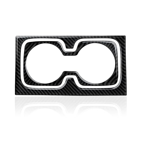 Car Front Cup Holder Panel B Sticker Carbon Fiber Decal Cover Interior Trim for Chevrolet Silverado/GMC Sierra 1500 2500HD 3500HD 2014-2018 Accessories - color: Front Cup Holder Panel B