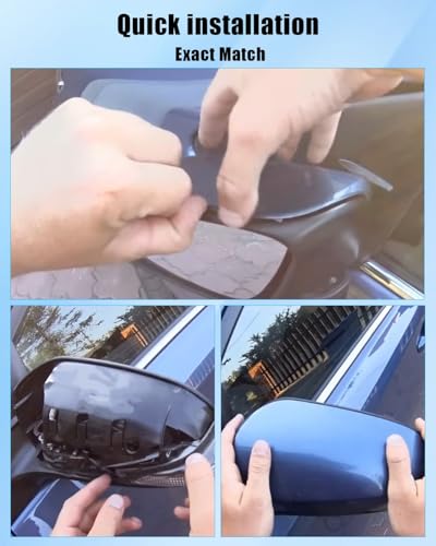 Mirror Cover Cap Right Passenger Side Fit for Toyota 4RUNNER 2013-2023 Fit for RAV4 SE XLE LTD 2013-2018 HV 2016 for Models Without a Side Camera Only, Silver 1D6 - size: Right Side