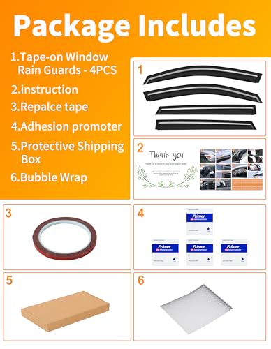 Low-Profile Window Rain Guard for Subaru Outback 2020 2021 2022 2023 2024 2025 Side Window Visors Extra-Thick Vent Visor Window Deflectors Vent Shades Car Accessories - size: Fit for 2020-2025 Subaru Outback