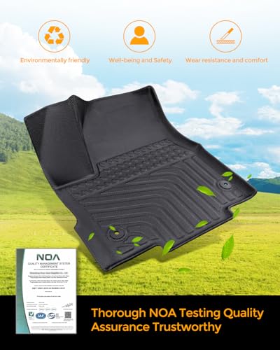 for Chrysler Pacifica 2017-2025 2026 7/8 Passenger (No Hybrid) Floor Mats Cargo Liner Carpet All Weather TPE Mat for Voyager 2020-2026, for Pacifica/Voyager 2018 2019 2021 2022 2023 2024 Accessories