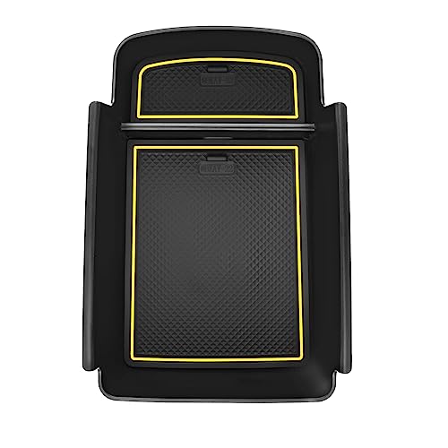 SKTU for 2024 2025 2026 Buick Envista Accessories Center Console Organizer 2024 2025 2026 Envista Console Tray 2024 2025 2026 Envista Armrest Box Envista Tray with Sunglasses Holder (Yellow) - color: 2024-2026 Envista Yellow