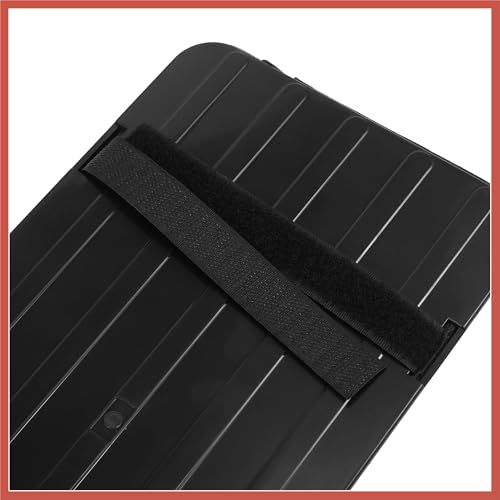 ACROPIX Black Universal Car Sun Visor Organizer Sunglasses Case Storage Pocket Hook and Loop Tape ABS PU Leather for SUV RV Truck Car Parts