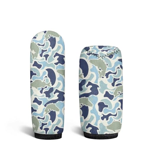 Handbrake and Gear Shift Knob Cover 2 Piece Automobile Hand Brake Cover Car Interior Accessories - color: Blue Fish Camo