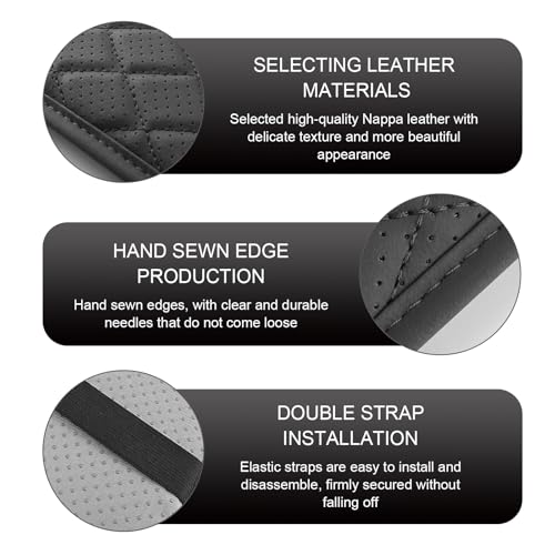 Car Center Console Cover, Leather Automotive Armrest Cushion with 2 Storage Bags, Breathable Armrest Cover, Universal Waterproof Arm Rest Protection Pad for SUV, Sedan, Truck (Black) - color: Black