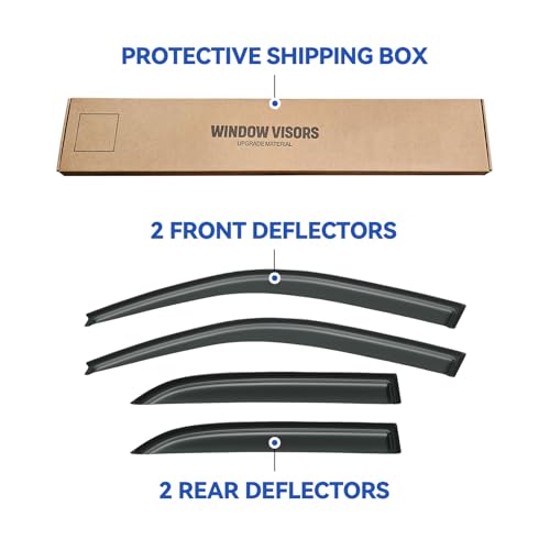 Window Visors Rain Guards Shield for 1992-1996 Toyota Camry, Out-Channel Window Vent Wind Deflectors Visors Shades for 92-96 Camry - size: 1992-1996 Toyota Camry