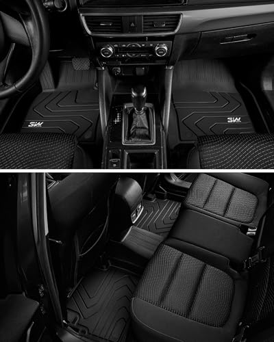 3W Floor Mats Fit Kia Telluride 2020-2024 2025 7&8 Seats, TPE All Weather Custom Fit Floor Mats for Kia Telluride for Car Mats Anti-Slip Heavy Duty Accessories, Black - size: 1.For Kia Telluride | 20-25 | 1st & 2nd Row