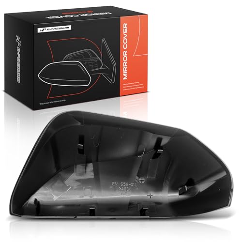 A-Premium Passenger Side Rearview Mirror Cover Cap - Compatible with Toyota Camry 2018-2024, Avalon 2019-2022 - Smooth Black, with Turn Signal Hole - style: Right Passenger Side
