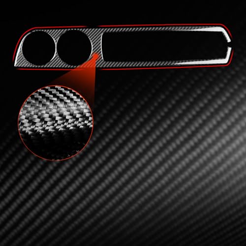 NVCNX Car Center Console Cup Holder Panel Cover Decal Compatible with Lexus IS250 2014 2015 / IS200t 2016 2017 / IS300 2016-2020 / IS350 2014-2020 Carbon Fiber Interior Trim Accessories Black - B - color: Cup Holder - B