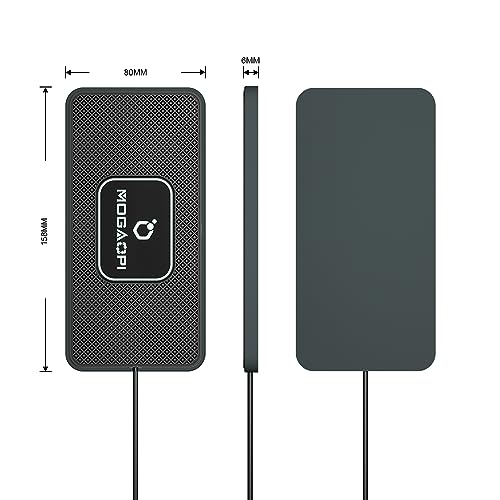Wireless Charging Pad for Car, MOGAOPI 15W Type C Wireless Charger Car, PD20W Fast Car Charger Compatible with iPhone 16 Pro Max/15 Plus/14/13/12 AirPods Pro Samsung S23/S22/21 (30 cm Cable)