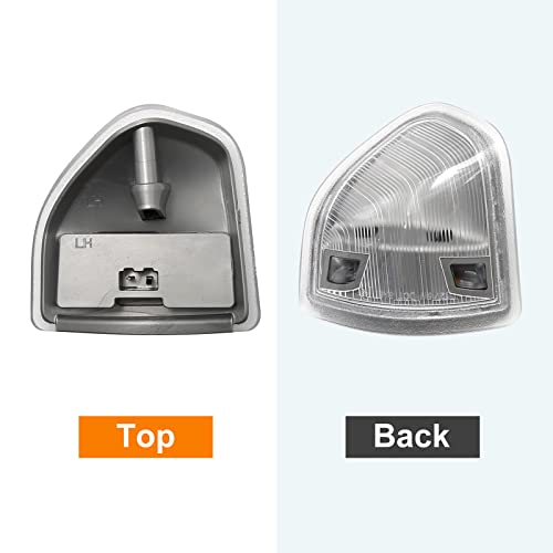 68302828AA 68302829AA Left and Right LED Side Mirror Turn Signal Light Replacement for 2010-2018 Dodge Ram 1500 2500 3500 4500 5500, 2 Pcs (Clear Cover Lens)