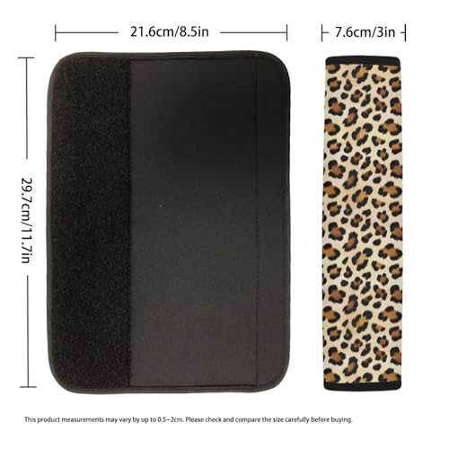 Brown Leopard Print Universal Seat Belt Pads 2-Pack Soft Car Safety Seat Belt Strap Shoulder Pad Comfortable Car Interior Automotive Fit Most Cars, Truck, Suv, or Van - color: Brown Leopard Print