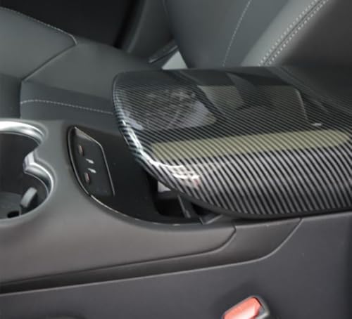 Auto Parts Fit for Toyota VENZA 2021 2022 2023 2024nner Armrest Box Cover Trim Center Console Protector Cap (Carbon Fiber Pattern) ABS 1PC - color: Carbon Fiber Pattern