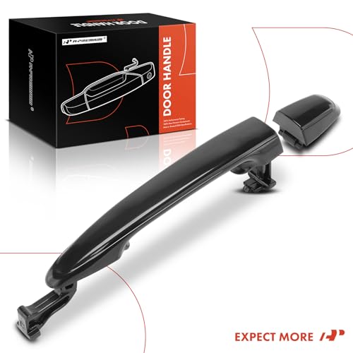 A-Premium Rear Driver or Passenger Exterior Sliding Door Handle Compatible with Toyota Sienna 2004-2010, Smooth Black, Replace# 6921308020PFM, 6922708040 - style: Rear Left or Right