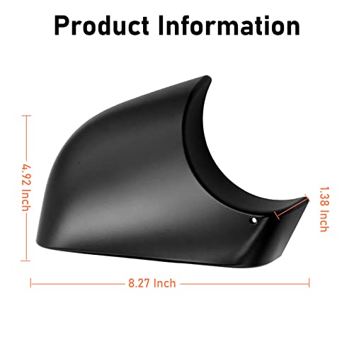 Jaronx Compatible with Tesla Model Y Mirror Bottom Cover 2018-2025, Right Passenger Side Rearview Mirror Lower Base Trim Base Cover Replacement for Tesla Model Y Accessories (Right) - size: Right Side Black, style: Model Y