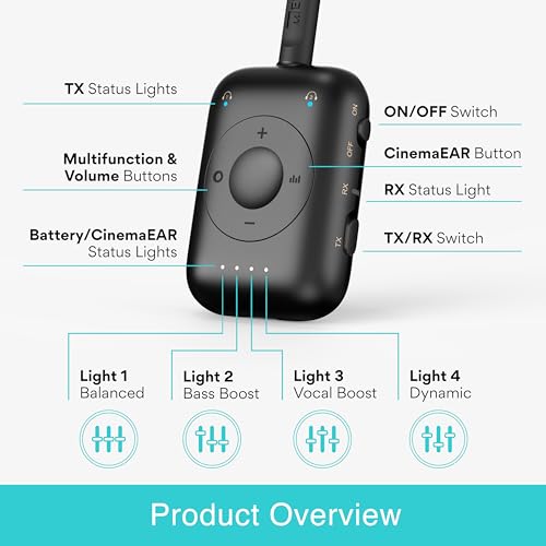 MEE audio Connect Air Pro (2 PACK) Bluetooth Wireless Audio Transmitter & Receiver for AirPods or Bluetooth Headphones, 2-in-1 Adapter with Detachable Cable for 3.5mm devices on Airplanes, Black&White - color: 2PK Black+White, style: Connect Air Pro