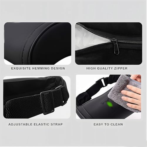 Car Headrest Neck Pillow Support Ergonomic, with Valve Stem Covers Accessory for Driving Seat Fatigue Relief Compatible with Model S X 3 Y & Cybertruck - 2 Pieces - color: A. Black Ver. 2