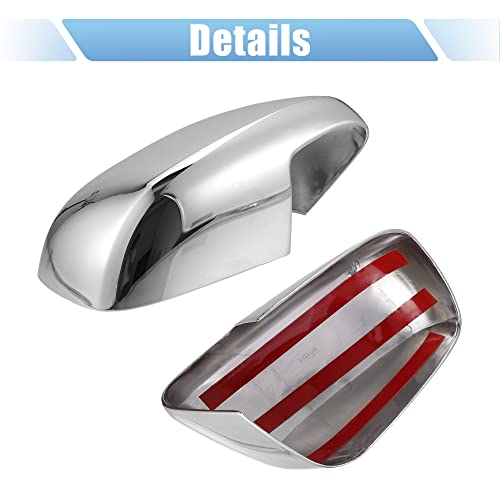 X AUTOHAUX 1 Pair Car Exterior Chrome Plated Full Mirror Cover Covers Cap Overlay for Nissan Frontier for Nissan Pathfinder for Nissan Xterra 2005-2015, Chrome Tone