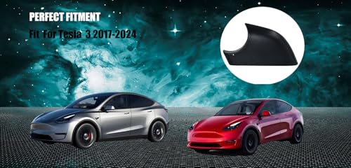 fit For Tesla Model 3 Front Wing Mirror Cover Holder Lower Tray 2017-2025,Black left driver Side Mirror Bottom Cover Replacement for Tesla Model 3 Wing Repair(left) - size: Model 3 Left Side Black