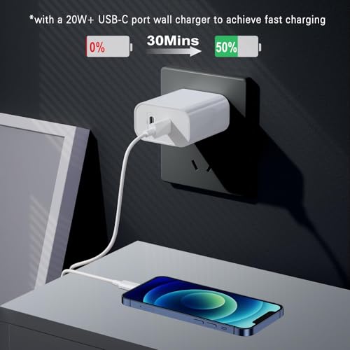 USB C to Lightning Cable, Apple Carplay Cable 3FT Car iPhone Charger Fast Charging Cord for iPhone 14 13 12 11 Pro Max XR XS X 8 Plus, Car Charging Cord