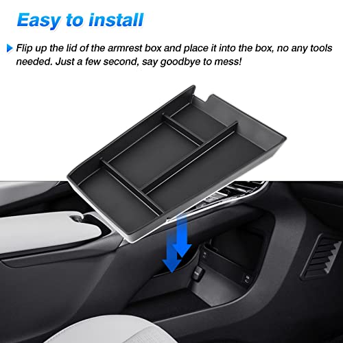 Autorder Center Console Bottom Organizer for 2023 2024 2025 2026 Toyota bZ4X/ Subaru Solterra Accessories Lower Center Console Storage Tray - size: 2023-2026 Toyota Bz4x