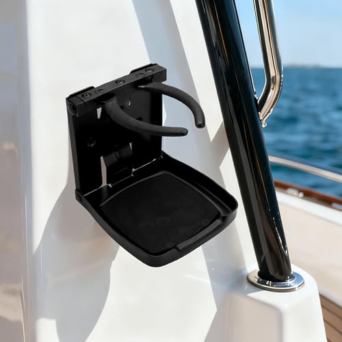Cup Holders 304 Stainless Steel Adjustable Cup Holder Folding Cup Holders for Car Home Trucks RVs Vans Boats Campers Caravans Yacht(Black) - color: Black