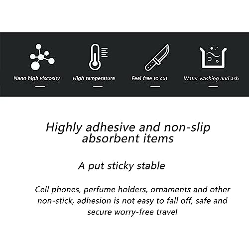 2pack Sticky Anti-Slip mat, Non-Slip Rubber mat, Universal Non-Slip car Dashboard Sticky mat for Mobile Phones Sunglasses Keys fits with Cargo Liners(Black/Grid Pattern27*15cm) - color: HF202