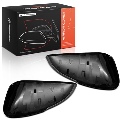 A-Premium 2 PCS Driver and Passenger Side Rearview Mirror Covers Caps - Compatible with Honda Accord 2018-2024 - Smooth Black, with Turn Signal Hole