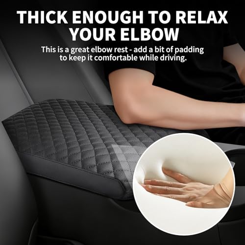 Center Console Armrest Cover for 2013-2018 Ram 1500 & 2013-2024 Ram 2500/3500/1500 Classic Model (ONLY for Jump Seat Console), Premium Leather Car Console Cover - size: 2013-2018 Ram 1500 (Jump Seat Console)