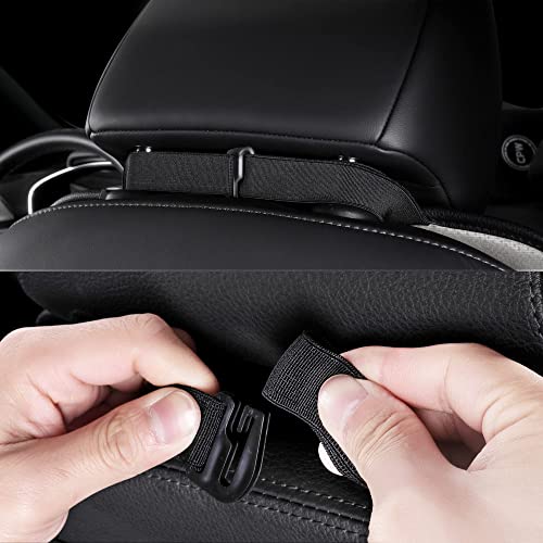 Sanwom Universal Front Leather Car Seat Covers 2 Pcs Luxury Seat Covers, Anti-Slip Waterproof Auto Driver Cushions Fit SUV Pickup Van Sedan, Chevy Silverado GMC Sierra Dodge Ram Tacoma Ford - color: Beige Yellow-FRONT PAIR