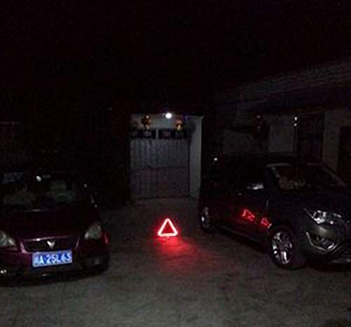 Car Warning Triangle Emergency Reflective LED Lights Warning Roadside Safety Triangle Sign Vehicles Flashing Red Light for Car Break Down Roadside Emergency
