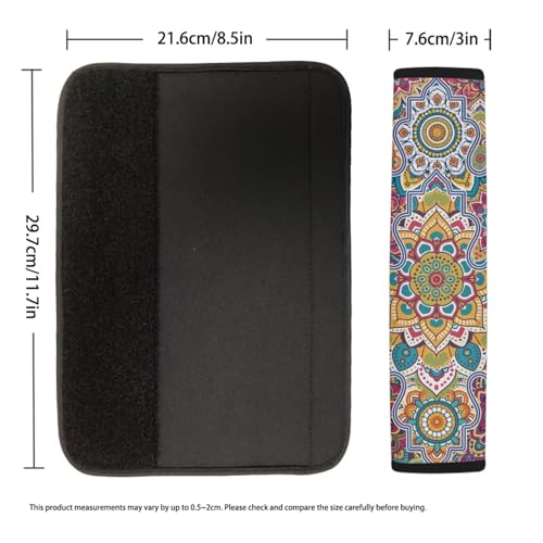 Art Mandala Universal Seat Belt Pads 2-Pack Soft Car Safety Seat Belt Strap Shoulder Pad Car Interior Automotive for Most Vehicle, SUV, Truck, Cars - color: Art Mandala
