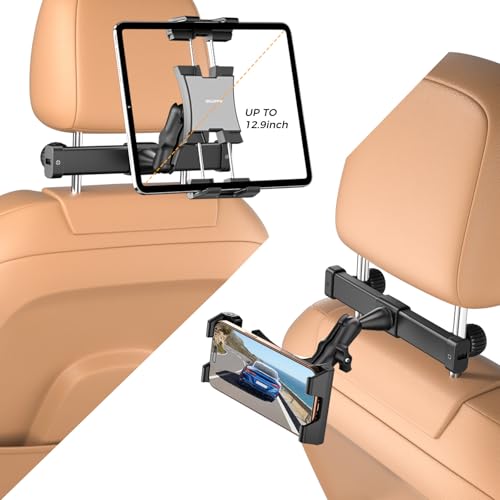 OHLPRO Tablet Holder for Car Headrest,360°Adjustable Clip Arm Tablet Mount for Car Backseat,Gifts Road Trip Essentials for Kids,Fits for 5-13" Device Like iPad Pro, Air, Mini, Galaxy, Fire - style: Clip Adjustable Arm