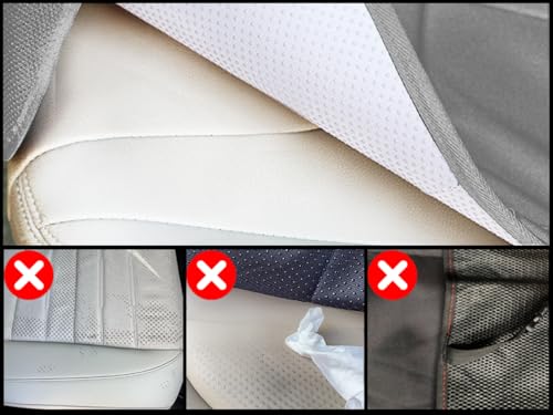 Meolsaek Car Seat Protector, Non-Slip Backing Will Not Leave Imprint, Waterproof Thicker Car Seat Cover for SUV, Sedan, Truck, Leather Car Seat Cushion (Gray 1pc) - color: Gray 1pc