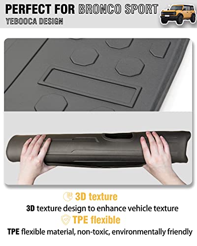 Cargo Liner Compatible with 2021-2025 Ford Bronco Sport Trunk Mat Back Seat Cover Protector(Backrest+Trunk Mat) - size: For 2021-2025 Ford Bronco Sport