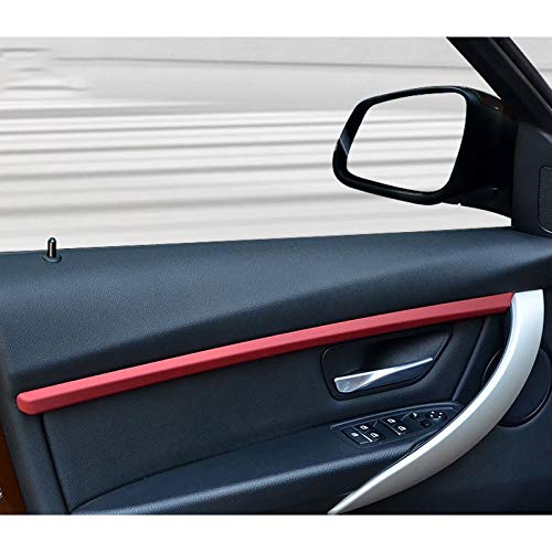 x xotic tech 4pcs Car Interior Door Molding Strip Trim Cover Compatible with BMW 3 Series F30 F31 2012 2013 2014 2015 2016 2017 2018 (Red) - color: Red