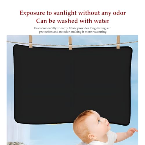 Car Side Window Sun Shades, 2PCS Retractable Vehicle Sun UV Rays Block Cover with Storage Net Pockets, Privacy Automotive Side Window Curtain, Universal for SUV RV Truck
