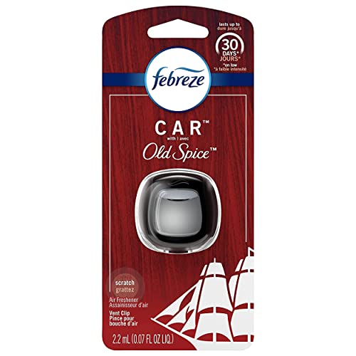 Febreze Car Odor-Eliminating Air Freshener Vent Clip, Original Old Spice Scent, 1 count - size: 0.07 Fl Oz (Pack of 1)