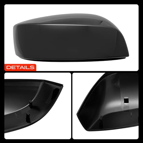 A-Premium 2 PCS Driver and Passenger Side Rearview Mirror Covers Caps - Compatible with Toyota Tacoma 2016-2023 - Smooth Black, with Turn Signal Hole