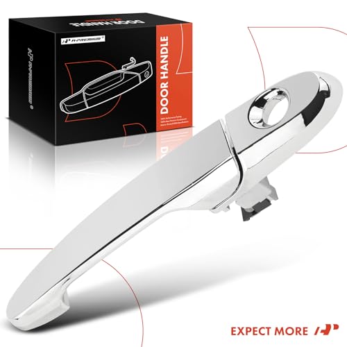 A-Premium Front Driver Side Exterior Door Handle with Keyhole Compatible with Chevrolet Impala, Impala Limited, Cobalt & Buick Lacrosse, Lucerne, Allure & Pontiac G5, Solstice & Saturn Sky, Chrome - style: Front Driver Side