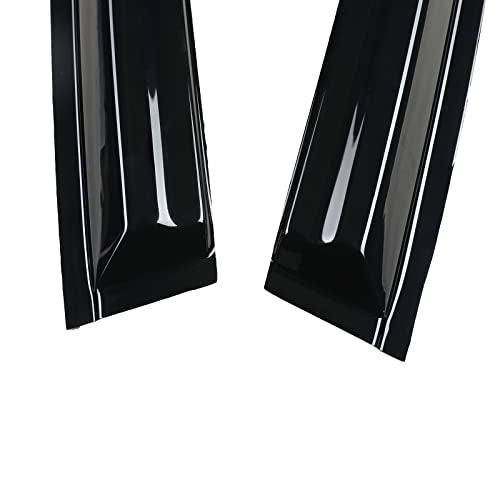 Smoke Tinted Tape-On Window Visors Rain Guards Compatible with Hyundai Santa Fe 2019 2020 2021 2022 2023 SE SEL Limited Calligraphy - size: 2019-2023 Hyundai Santa Fe