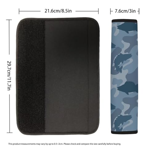Fishing Camo Car Seat Belt Pad Cover Soft Universal Car Seat Belt Pads Cover Anti-Slip Shoulder Strap Protect Interior Automotive for Most Vehicle, SUV, Truck, Cars - color: Fishing Camo