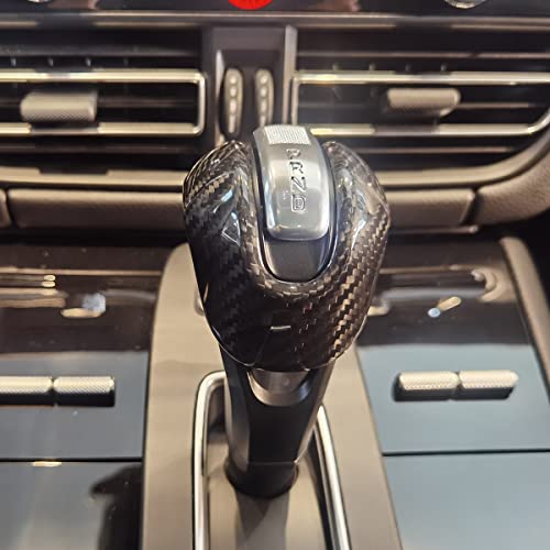 Fit for Porsche Macan 2022-2023 Center Console Gear Shift Head Knob Decorative Cover Real Carbon Fiber Interior Trim Accessories