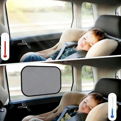 5PCS Set Car Window Shade, Car Sun Shade Side Window, Sunshine Glare & UV Rays Protection Sunshade with Suction Cup, Auto Sun Blocker Screen Accessories for All Season (5PCS) - color: 5PCS
