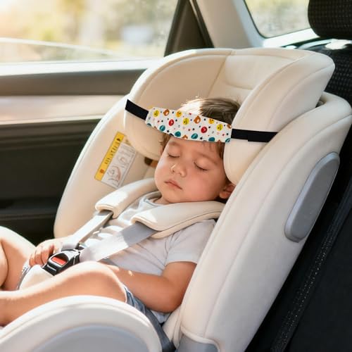 4Pack Baby Head Support for Car Seat, Adjustable Airplane Head Strap for Sleeping - Toddler Car Seat Head Support Pillow with Safety Rest Design for Infant and Child
