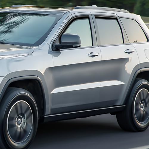 Nilight in Channel Rain Guards for Jeep Grand Cherokee L (3-Row Model Only) 2021-2025 Side Window Deflectors Vent Visors, Smoke Tint, Car Window Shade for Rain/Snow, Reduce Wind Noise, 4PCS - size: Grand Cherokee L 2021-2024