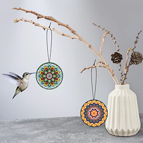 12 Pieces Mandala Car Air Fresheners, Hanging Hippie Car Accessories, Boho Style Automotive Air Fresheners Long Lasting for Women Men Auto Interior Decoration