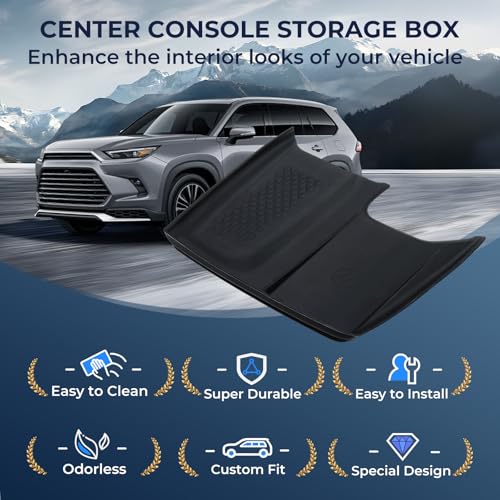 Wireless Charging Protective Mat for Toyota Grand Highlander 2026 2025 2024, Center Console Interior Accessories Silicone Anti-Slip Wireless Charger Cover Pad for 2024-2026 Grand Highlander - style: Fits for Toyota Grand Highlander 2024-2026