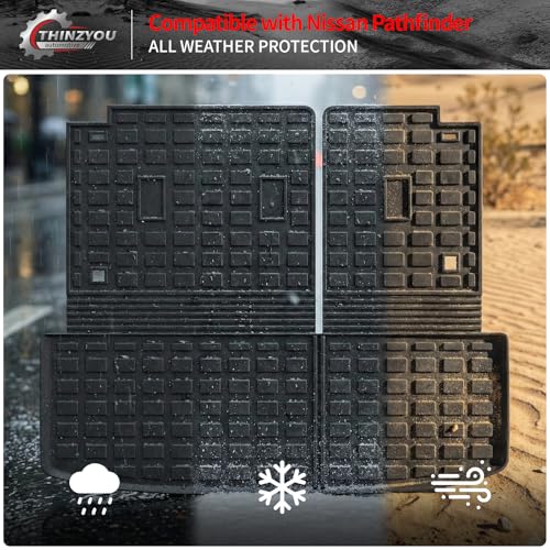 Cargo Mat Compatible with 2022-2025 2026 Nissan Pathfinder Trunk Mat Cargo Liner TPE All Weather Trunk Liner 2024 Pathfinder Accessories (Trunk Mat with Backrest Mat) - style: For Nissan Pathfinder | 2022-2026