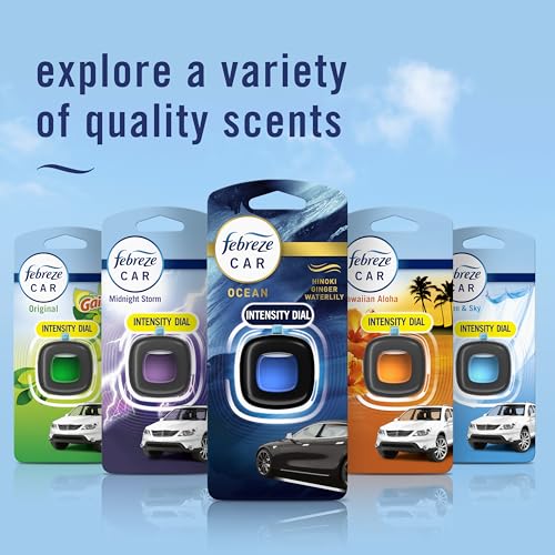 Febreze Car Ocean Scent Air Freshener Vent Clip, .07 oz. Car Vent Clip, 2 Count - size: 2 Count (Pack of 1)