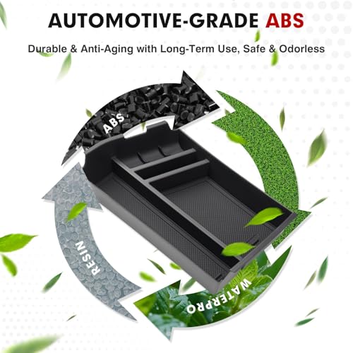 Autorder Center Console Organizer for 2024 2025 2026 Hyundai Sonata Accessories Car Armrest Storage Box Middle Console Tray Container with Non-Slip Silicone Mats - size: 2024-2026 Hyundai Sonata